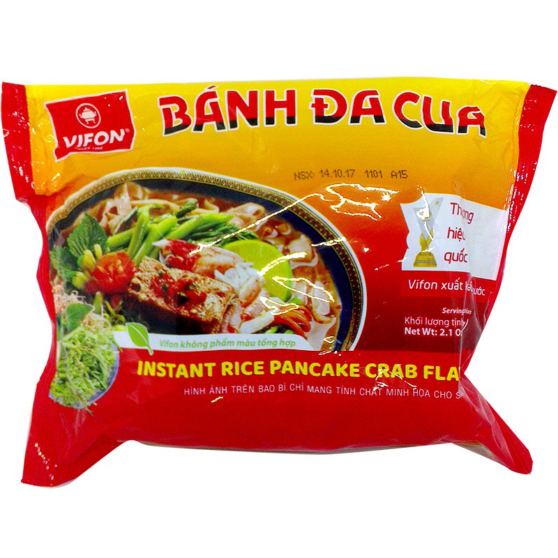 COMBO 5 GÓI BÁNH ĐA CUA VIFON (60G)