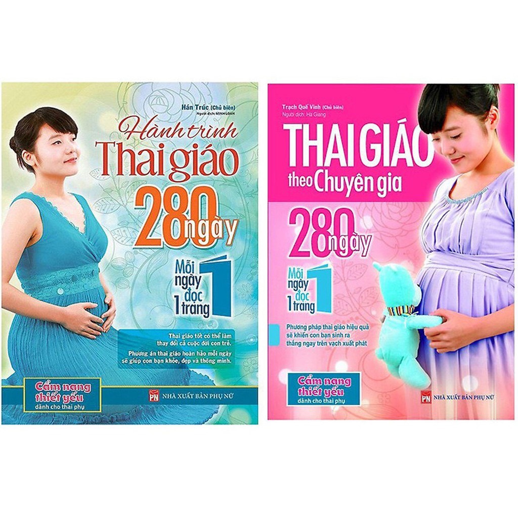 Sách - Combo 2 cuốn Thai giáo theo chuyên gia và Hành trình thai giáo 280