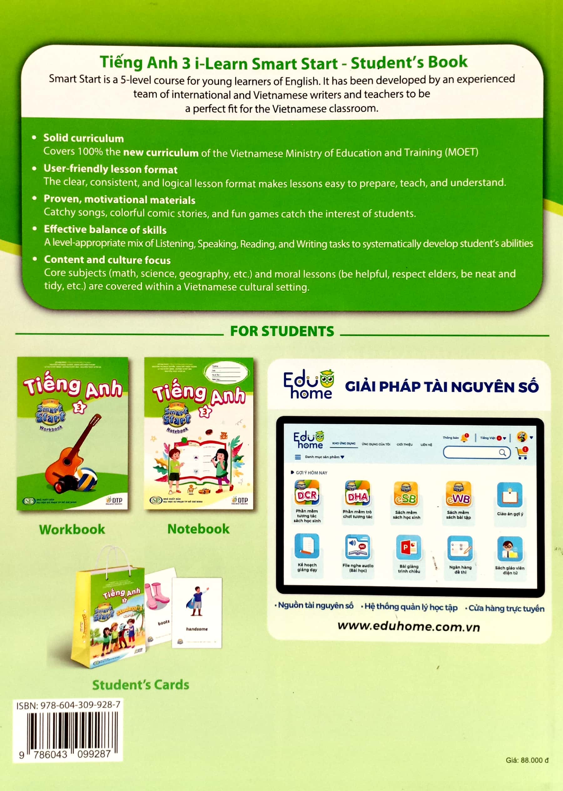 Sách - Tiếng Anh I-Learn Smart Start - Student's Book - Workbook - Notebook - Lớp 3