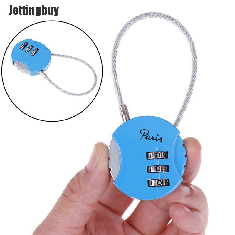 Jettingbuy 1 chiếc ổ khóa vali hành lý du lịch mã kết hợp 3 chữ số mini 3.7*9cm