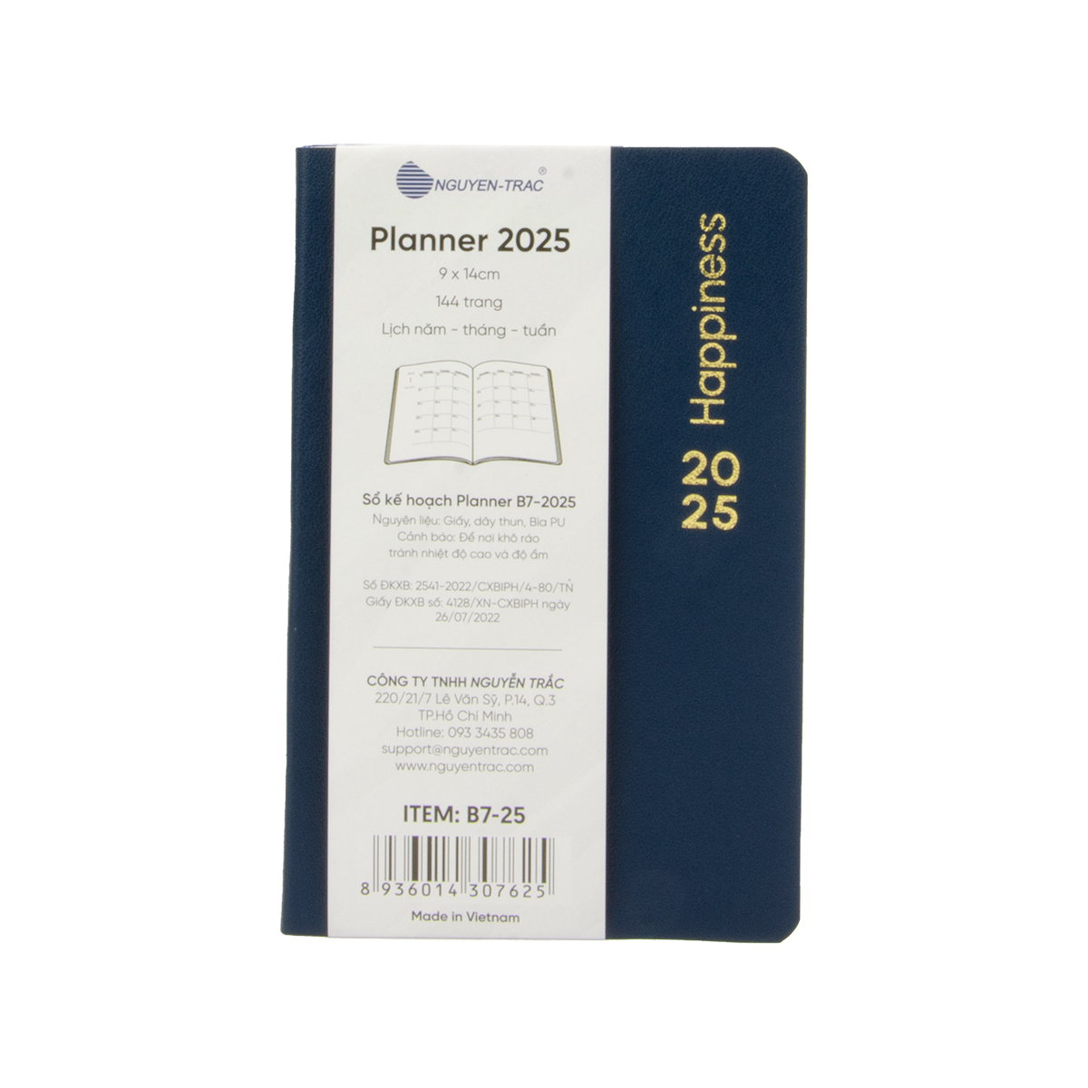Planner 2026 - Size B7 - Nguyen Trac - Agenda B7 2026