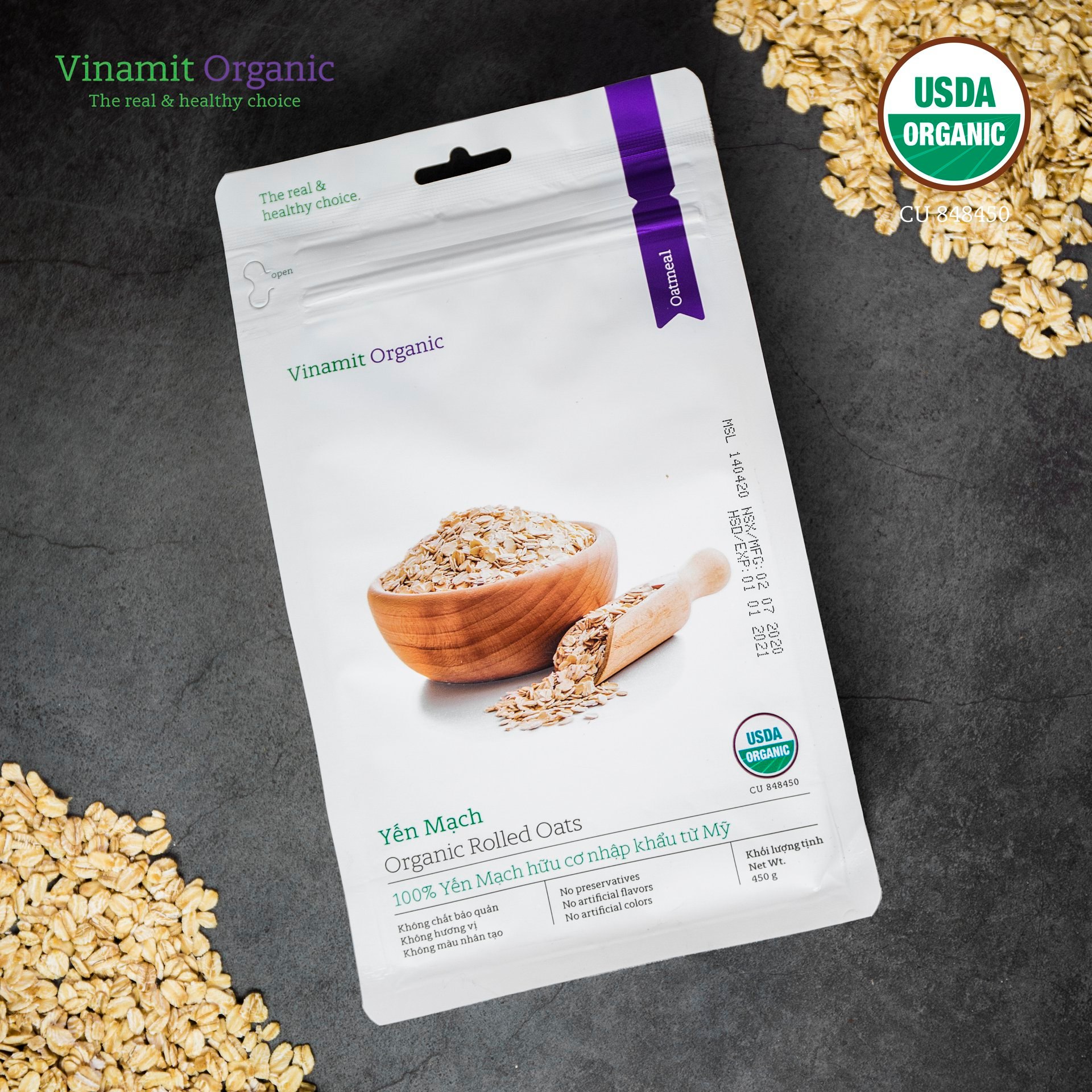 Yến mạch Organic 450g (Gói)