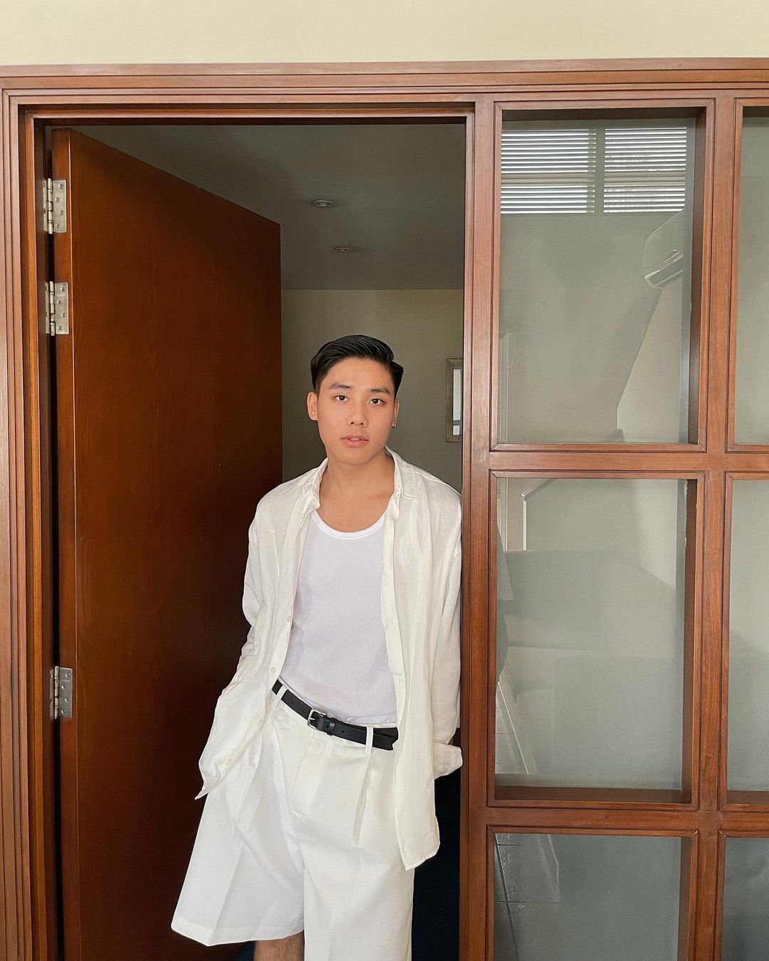 QUẦN LỬNG NAM LIDER CLASSIC BERMUDA SHORTS - Trắng/ Đen