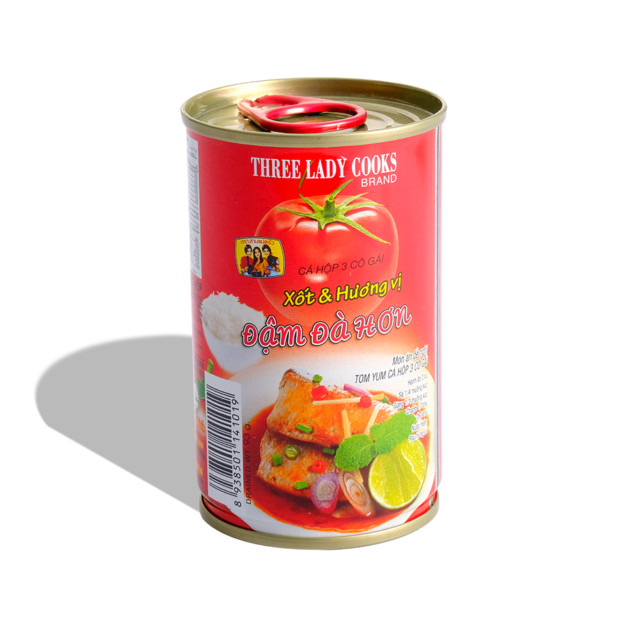 [HSD-11-2024-Cá Hộp 3 Cô Gái] Cá Nục Xốt Cà Lon 155gr - Nắp giựt