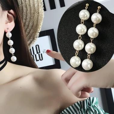 Bông tai - khuyên tai ngọc 4 hạt