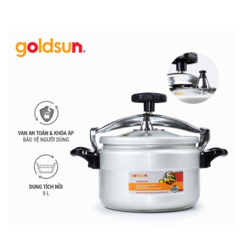Nồi áp suất Gas Goldsun 5 lít PC-GJY50A Bảo hành 12 tháng