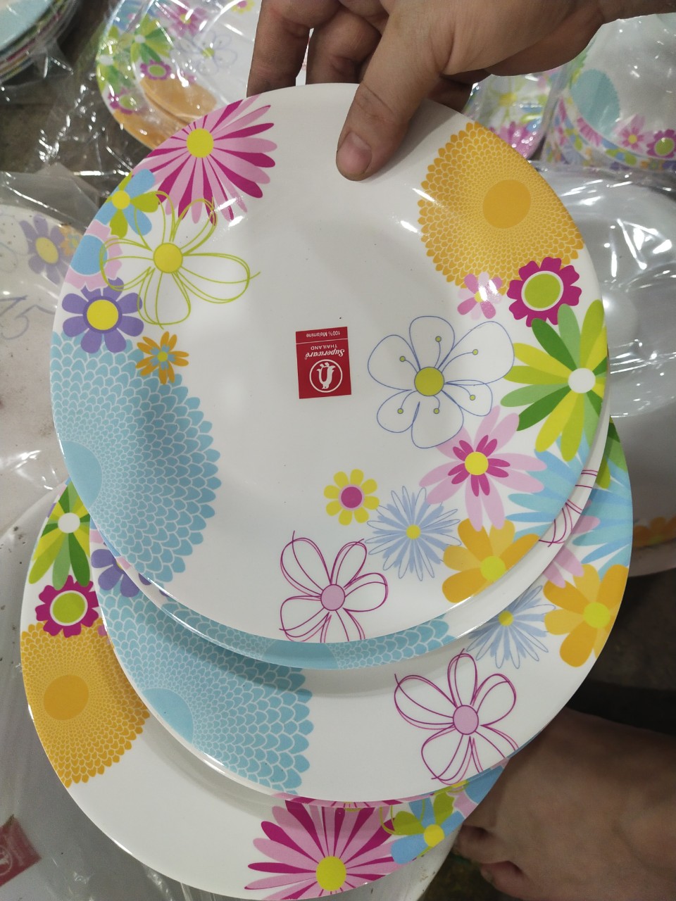 Dĩa Cạn Họa Tiết Chất Liệu 100% Melamine | Superware Thái Lan