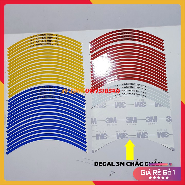 Tem ( Decal ) Dán Vành Phản Quang RCB