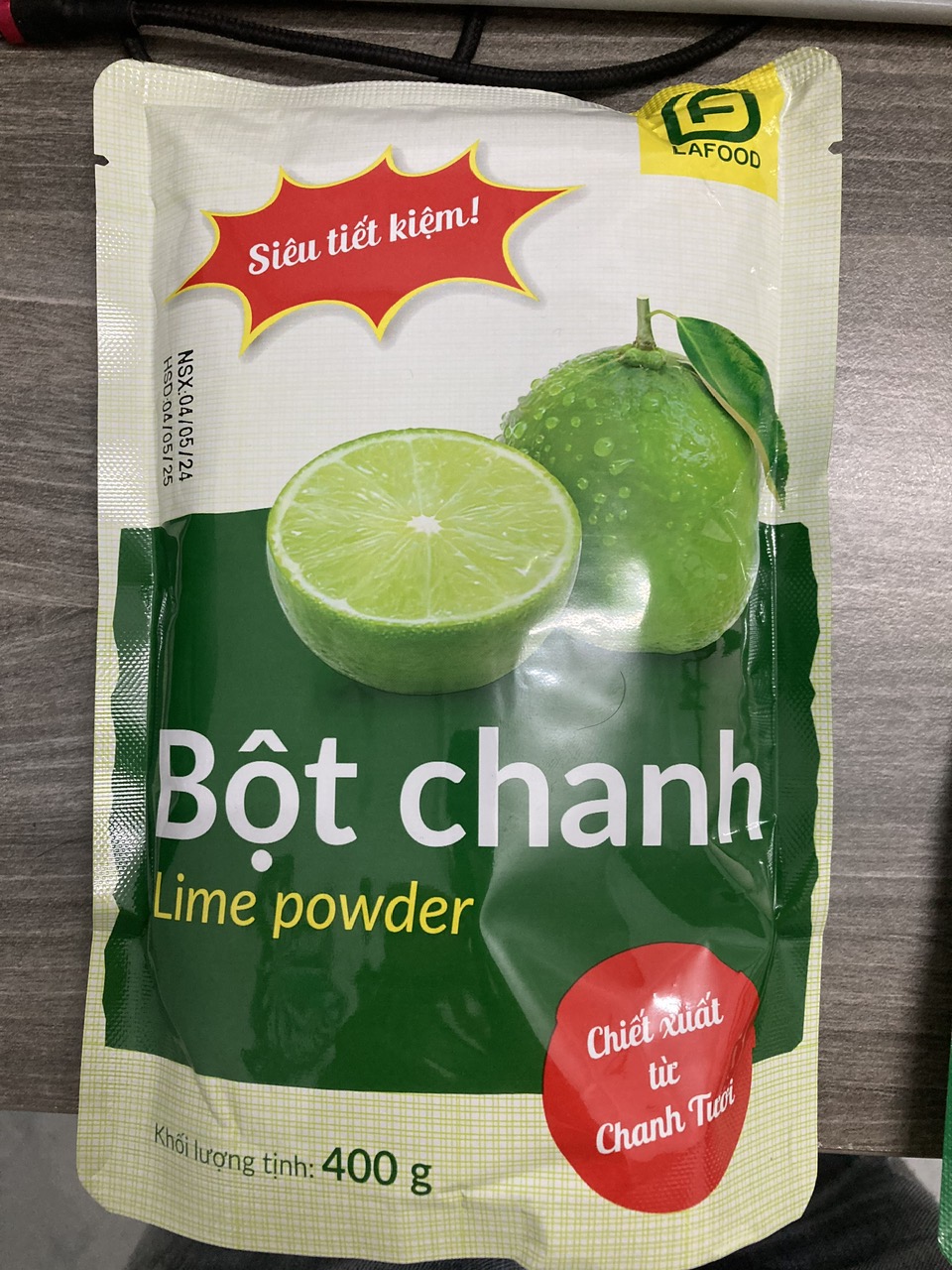 Bột chanh gia vị Chavi túi 400gr (Chavi lime powder) (lemon powder/lime powder)