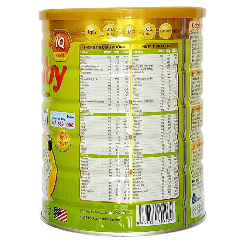 Sữa công thức COLOSBABY GOLD 2+ (800G)
