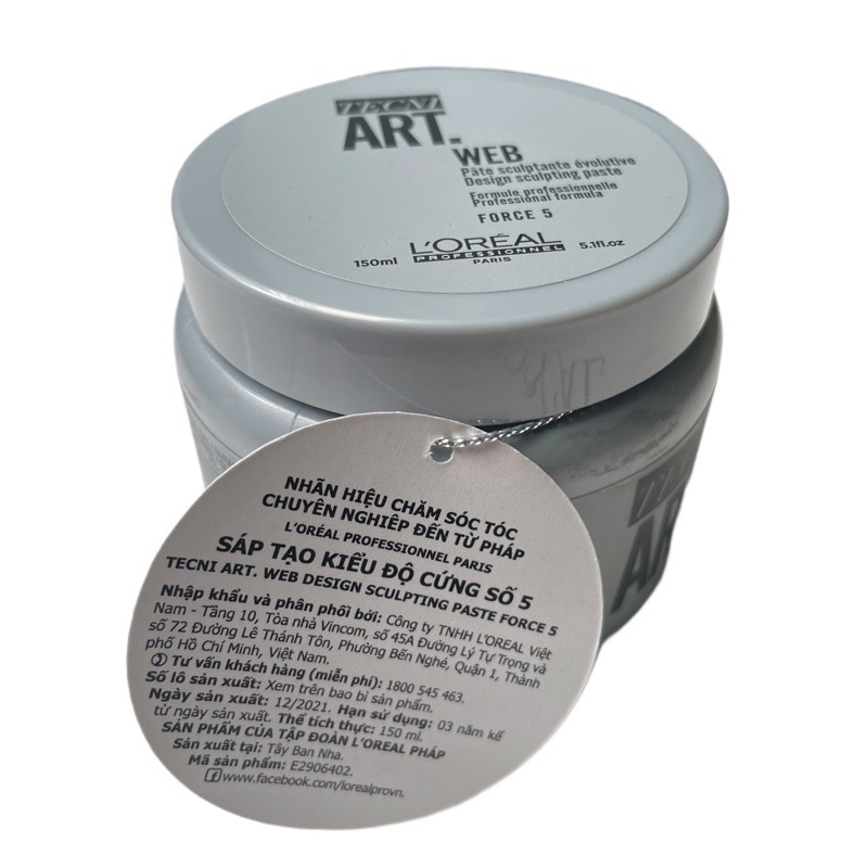 Sáp tạo kiểu tóc l’oréal tecni.art web 150ml