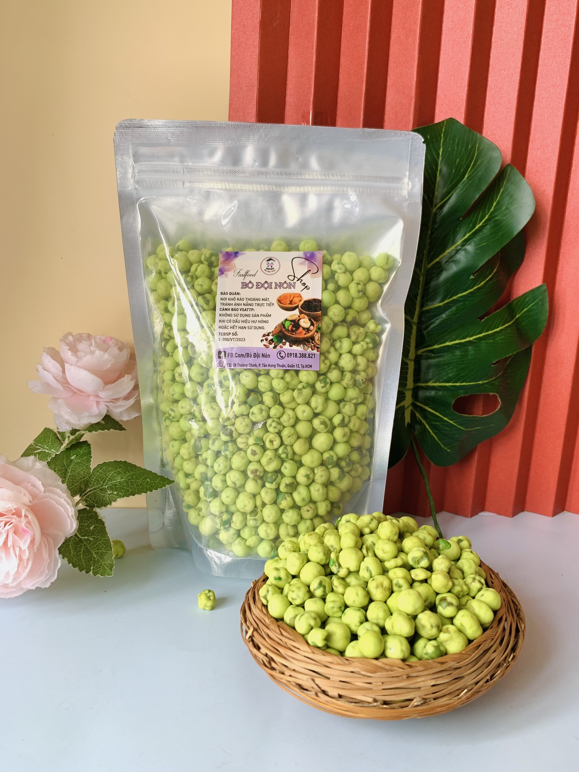 500g Đậu Hà Lan Wasabi Bò Đội Nón