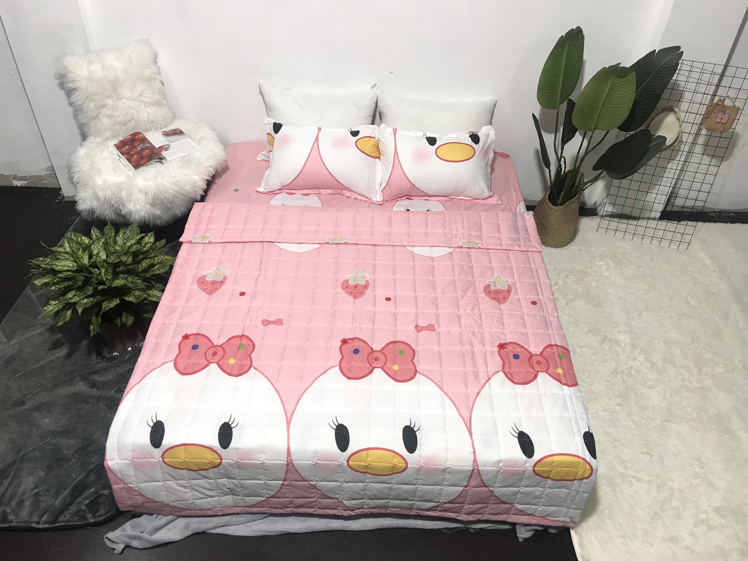 Bộ Ga Giường Kèm 2 Vỏ Gối Nằm Cotton Poly NVC Bedding Đủ Kích Thước 1m2 , 1m4 , 1m6 , 1m8 , 2m , 2m2