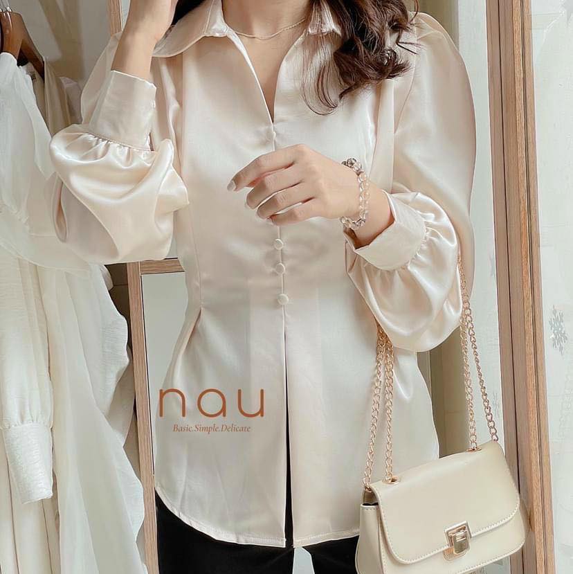 ÁO PEPLUM NÚT BỌC NƠ LƯNG (KÈM VIDEO HÌNH THẬT)