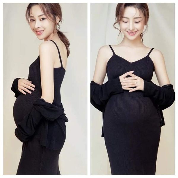 #050M-Set đầm bầu body xinh xắn