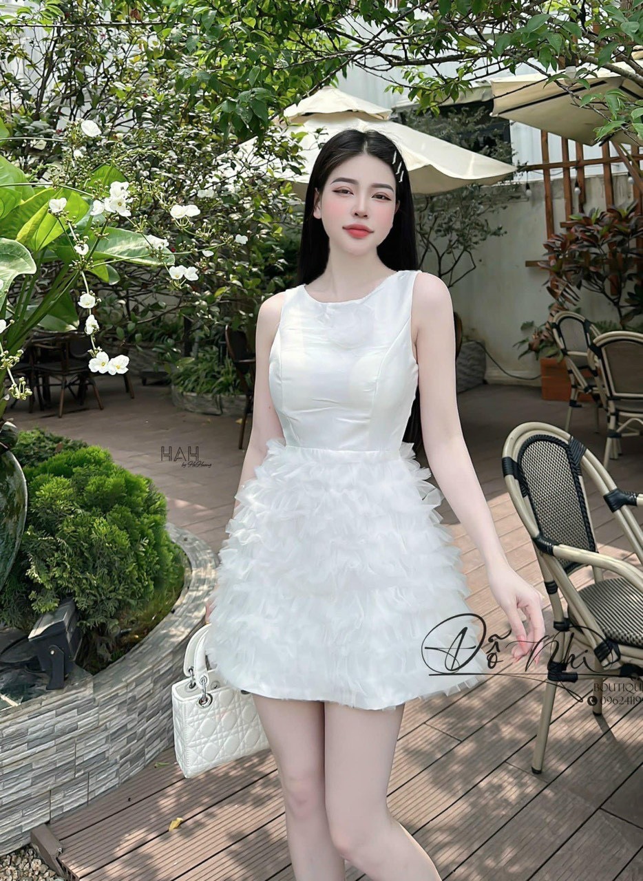 Đầm tapta dttl67 đầm nữ tapta lưới kèm bông kiểu dáng sang trọng tiêu thư bánh bèo thời trang