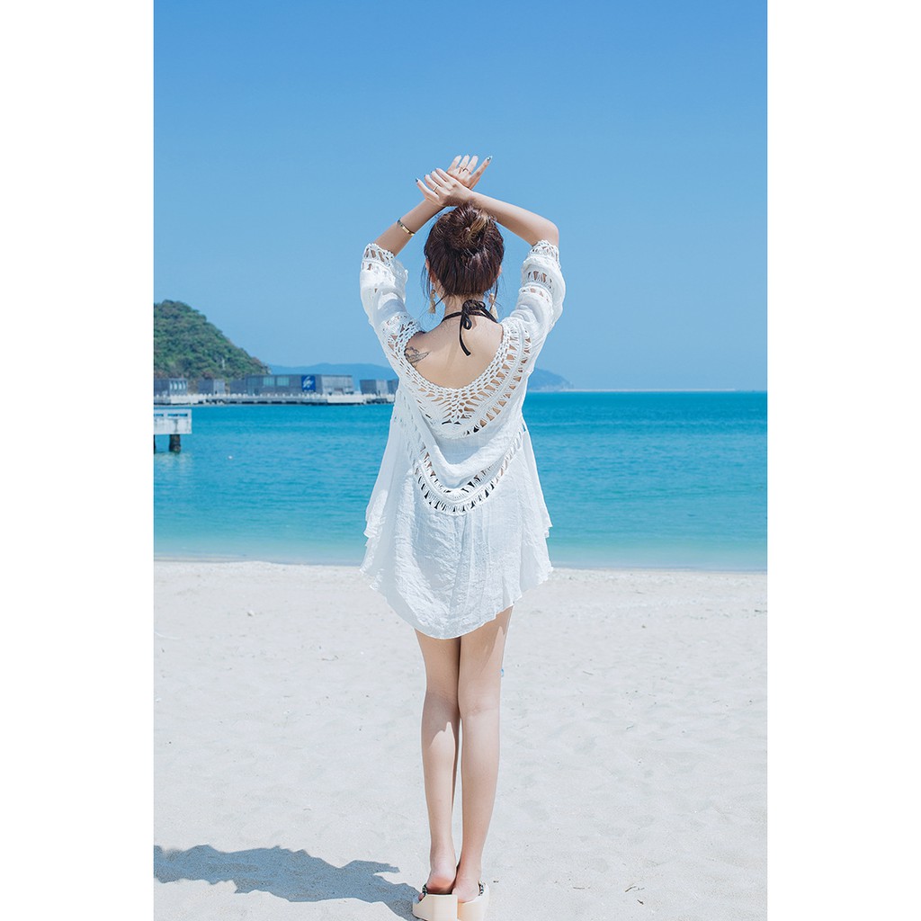 Áo ren lưới đi biển thời trang L11