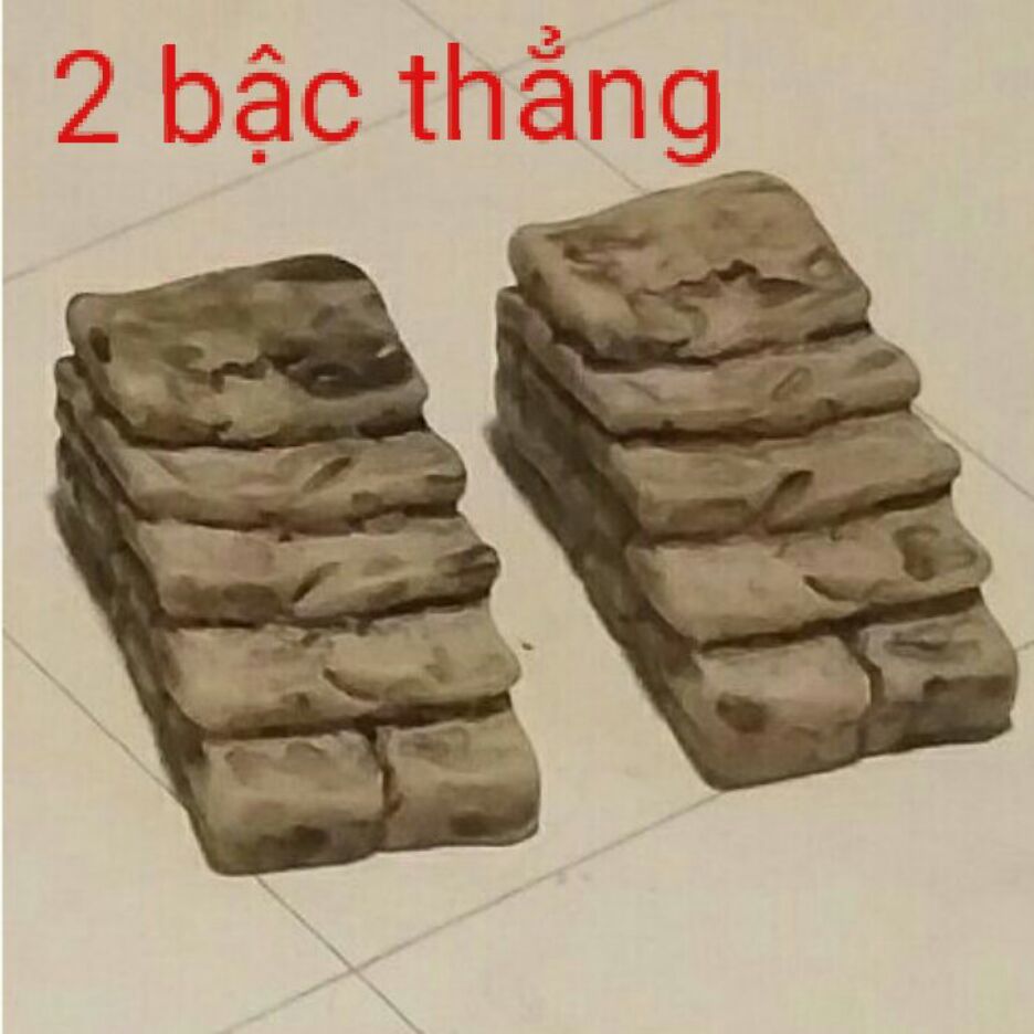 Phụ kiện tiểu cảnh bậc thang đá-kích thước 1,5×2,5cm