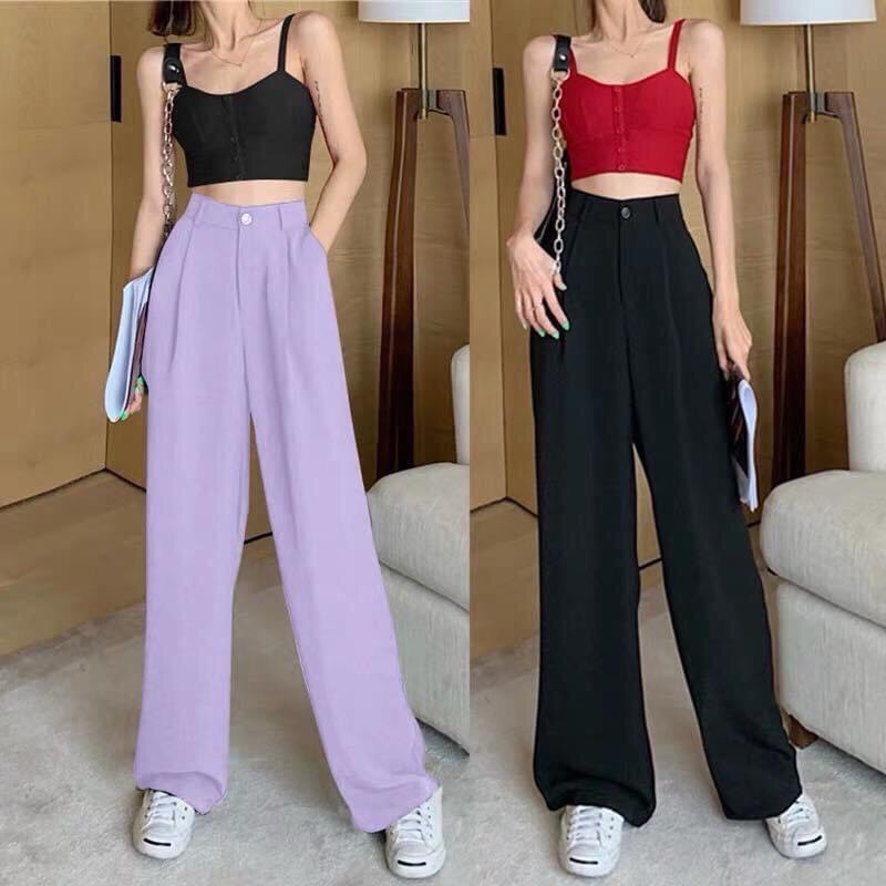 [HOÀN TIỀN ĐẾN 15%]Quần ống rộng suông khóa trước cam kết hàng đúng mô tả chất lượng