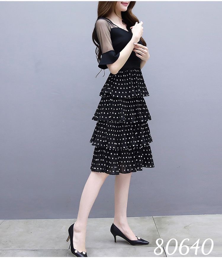 Đầm voan bi tầng-QH