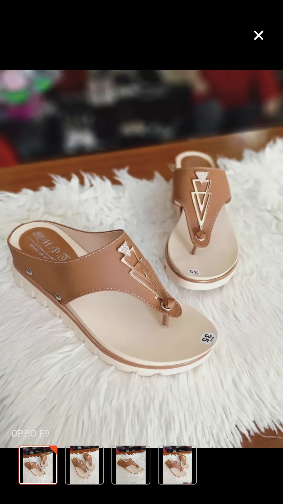 Dép kẹp đế xuồng cao 6 phân