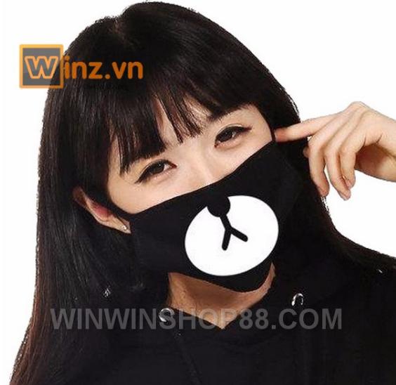 [HCM]Combo 2 Khẩu trang gấu Brown (màu đen)
