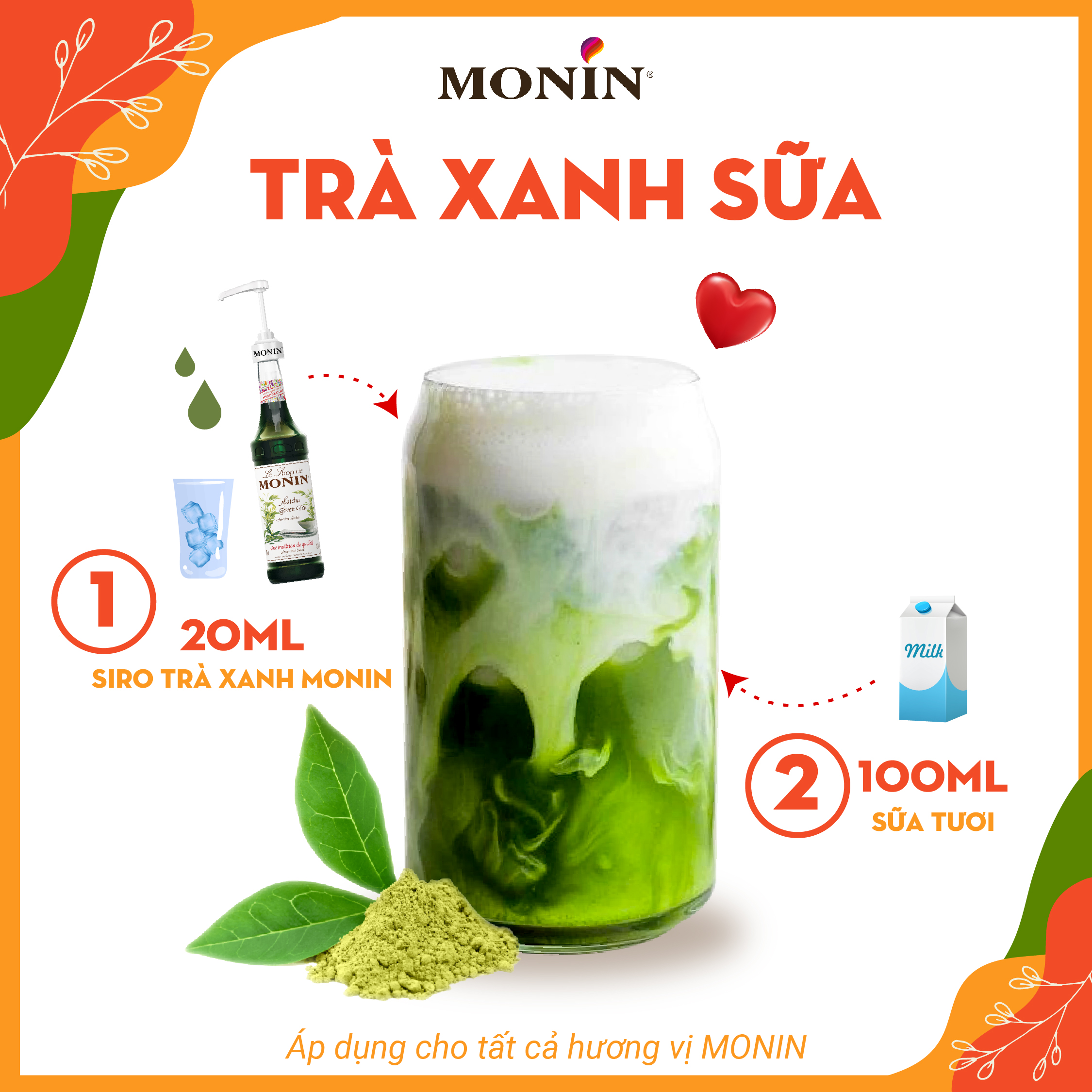 Siro Trà Xanh MONIN - 700ML
