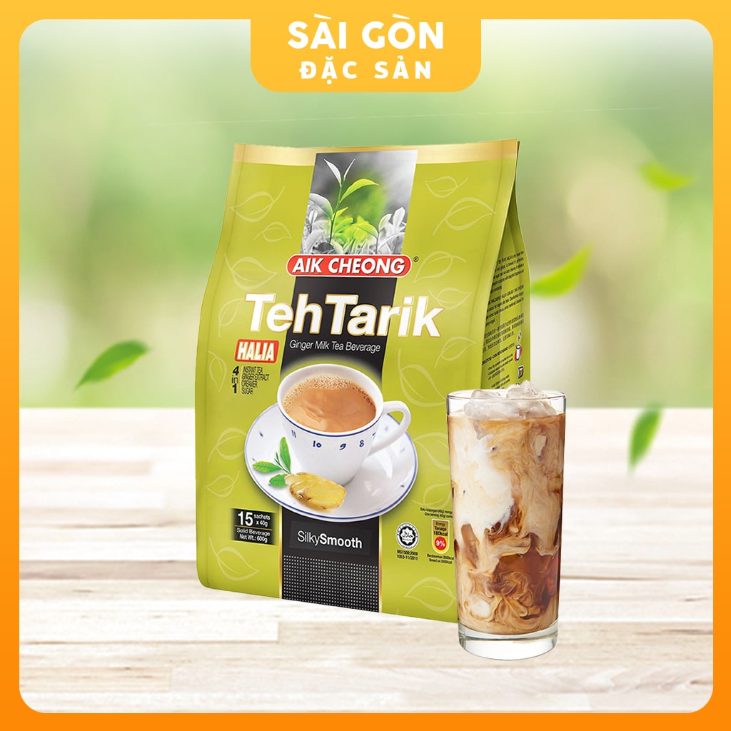 Trà Sữa Vị Gừng Aik Cheong Teh Tarik Halia 4 In 1 (15 Gói x 40g)