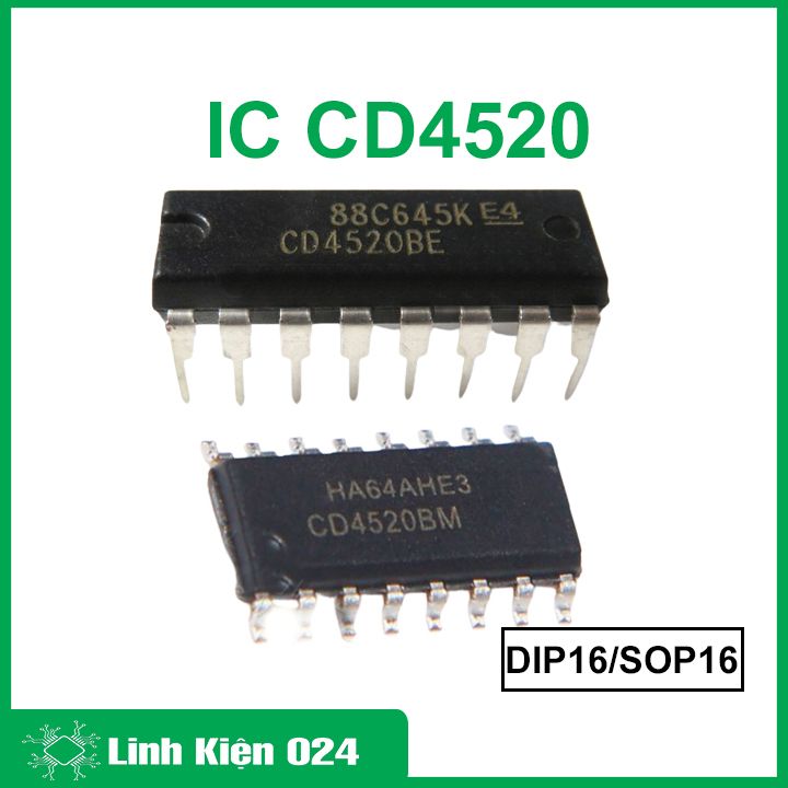 IC CD4520 SOP16/DIP16 điện áp cao
