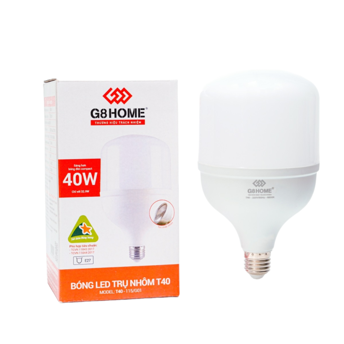 BÓNG LED TRỤ NHÔM 40W G8 HOME - Điện Việt