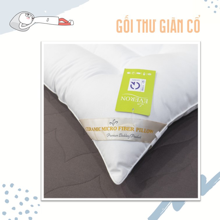 Ruột Gối Thư Giãn Cổ Everon (Gối thấp + Có tem điện tử chính hãng)