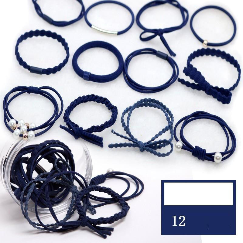[HCM]Set 12 dây buộc tóc mềm Hàn Quốc siêu xinh