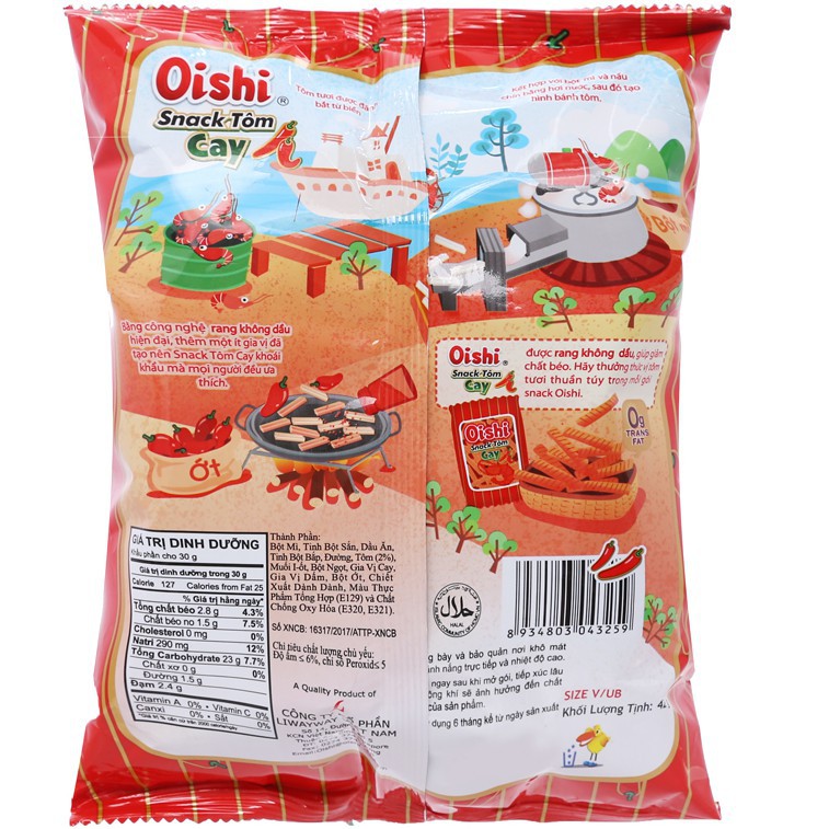 Bim Bim Tôm Vị Cay Oishi 45g