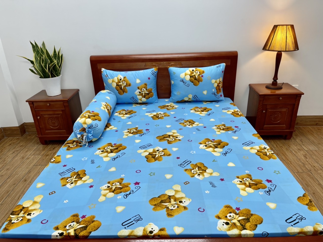 SÉT GA GỐI THUN LẠNH 4 MÓN