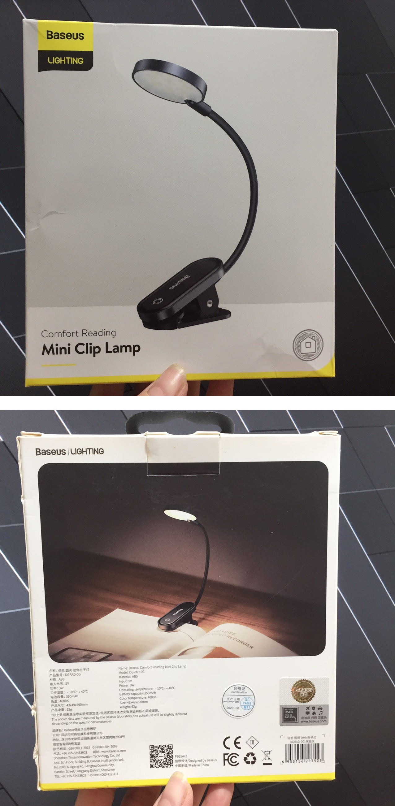 [HCM]Đèn đọc sách dạng kẹp Baseus Mini Clip Lamp DGRAD-0G
