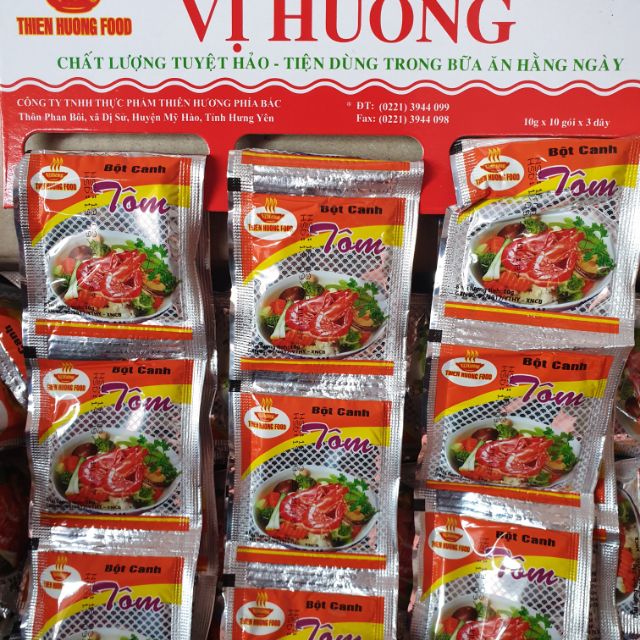 Bột canh Tôm thượng hạng Thiên Hương dây 10 gói x 9g