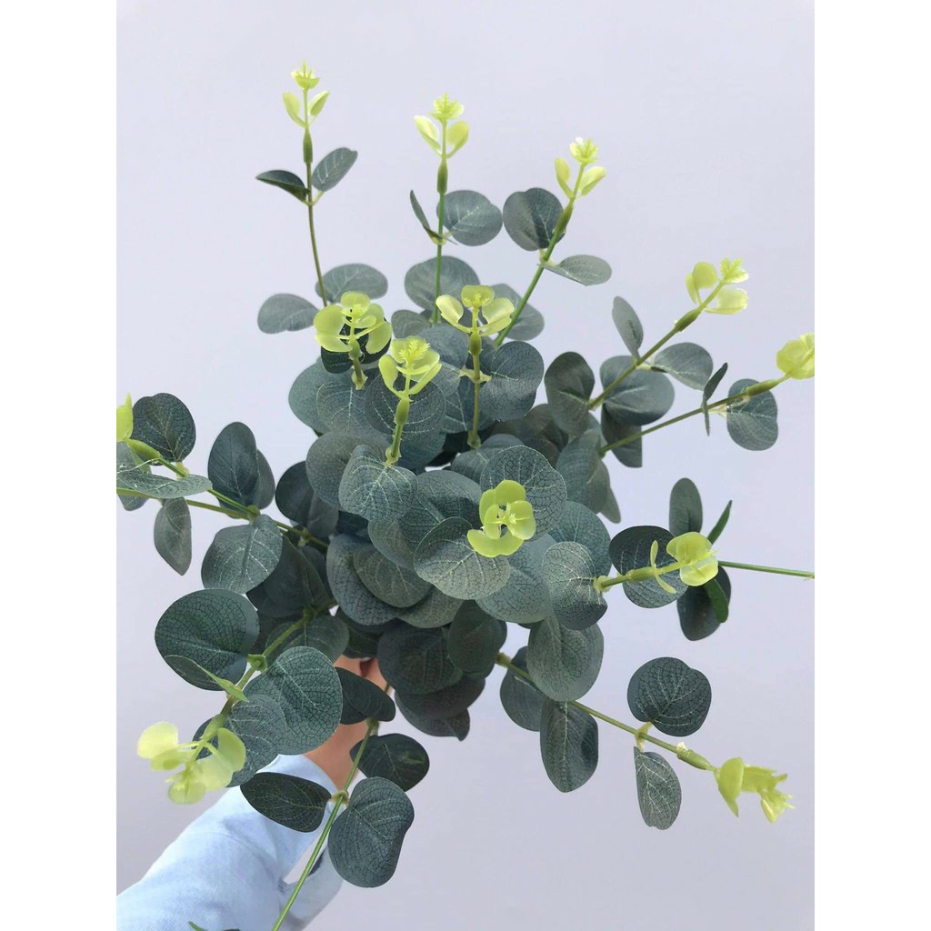 hoa lụa - cụm lá táo 16 nhánh