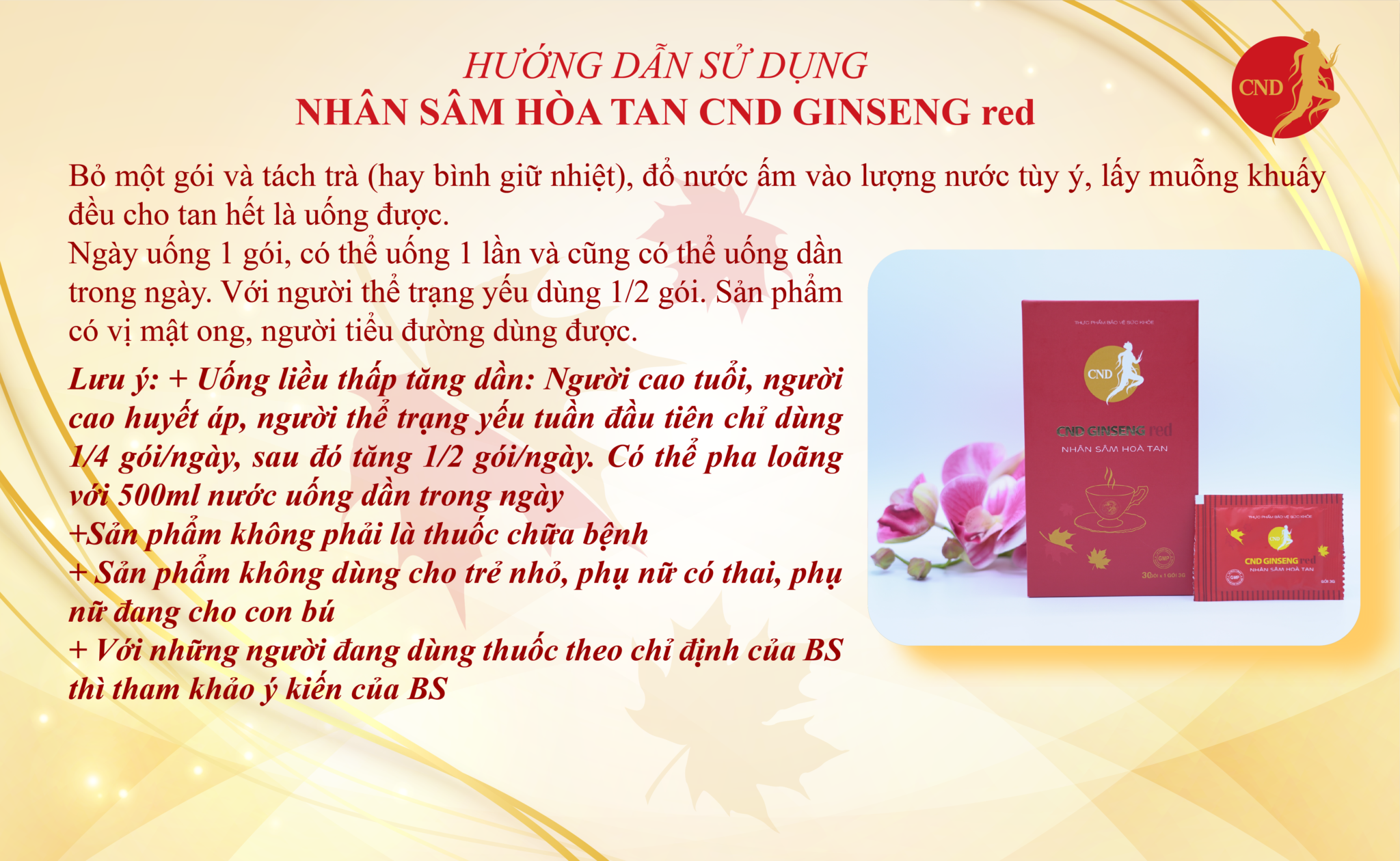 Nhân Sâm Hoà Tan CND GINSENG Red
