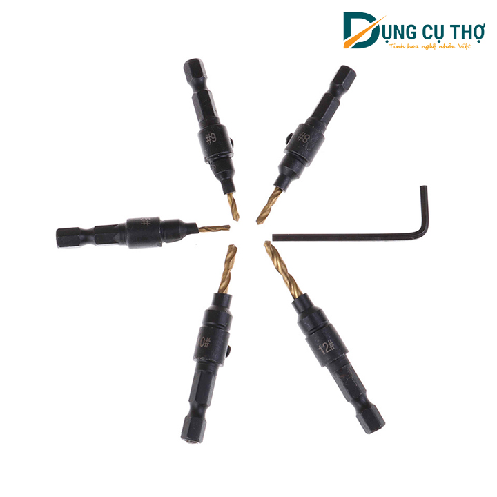 Bộ 5 mũi khoan 2 tầng - lục giác