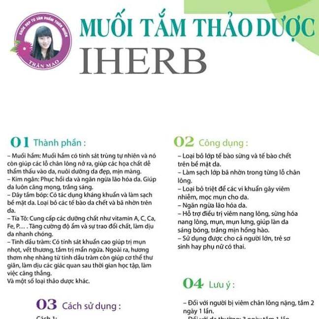 Muối tắm I-herb Trần Mao