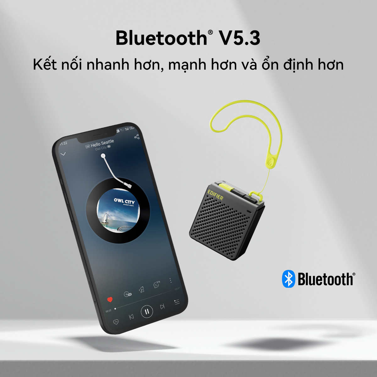 Loa Bluetooth Di động Nhỏ gọn Edifier MP85 8 giờ Phát nhạc Driver 40mm