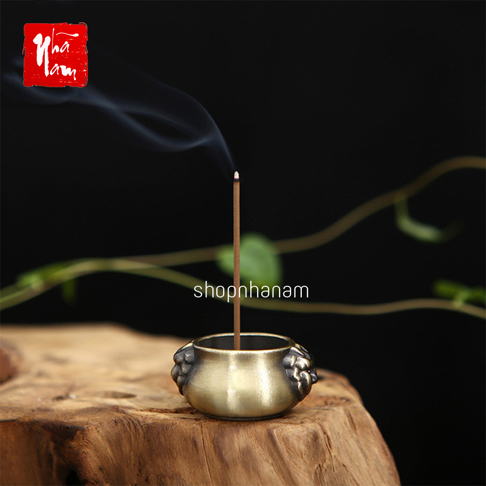 Lư hương, đỉnh đốt nhang, Đế cắm nhang vòng, đặt hương cây hình lư hương thắp hương để lư trầm phụ kiện thác khói