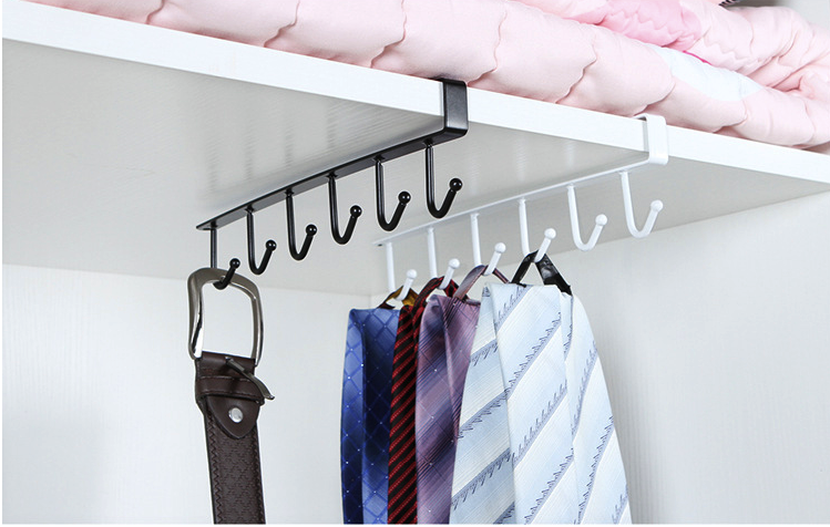[HCM]Móc Treo Cài Kệ Tủ Đa Năng - Loại 6 Móc H081 (GIAO MÀU NGẪU NHIÊN)