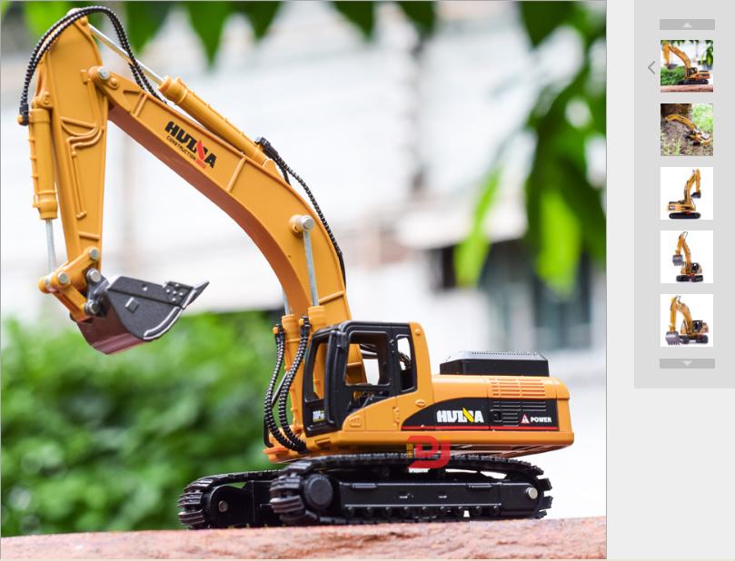 Mô hình xe máy xúc Huina đồ chơi máy xúc