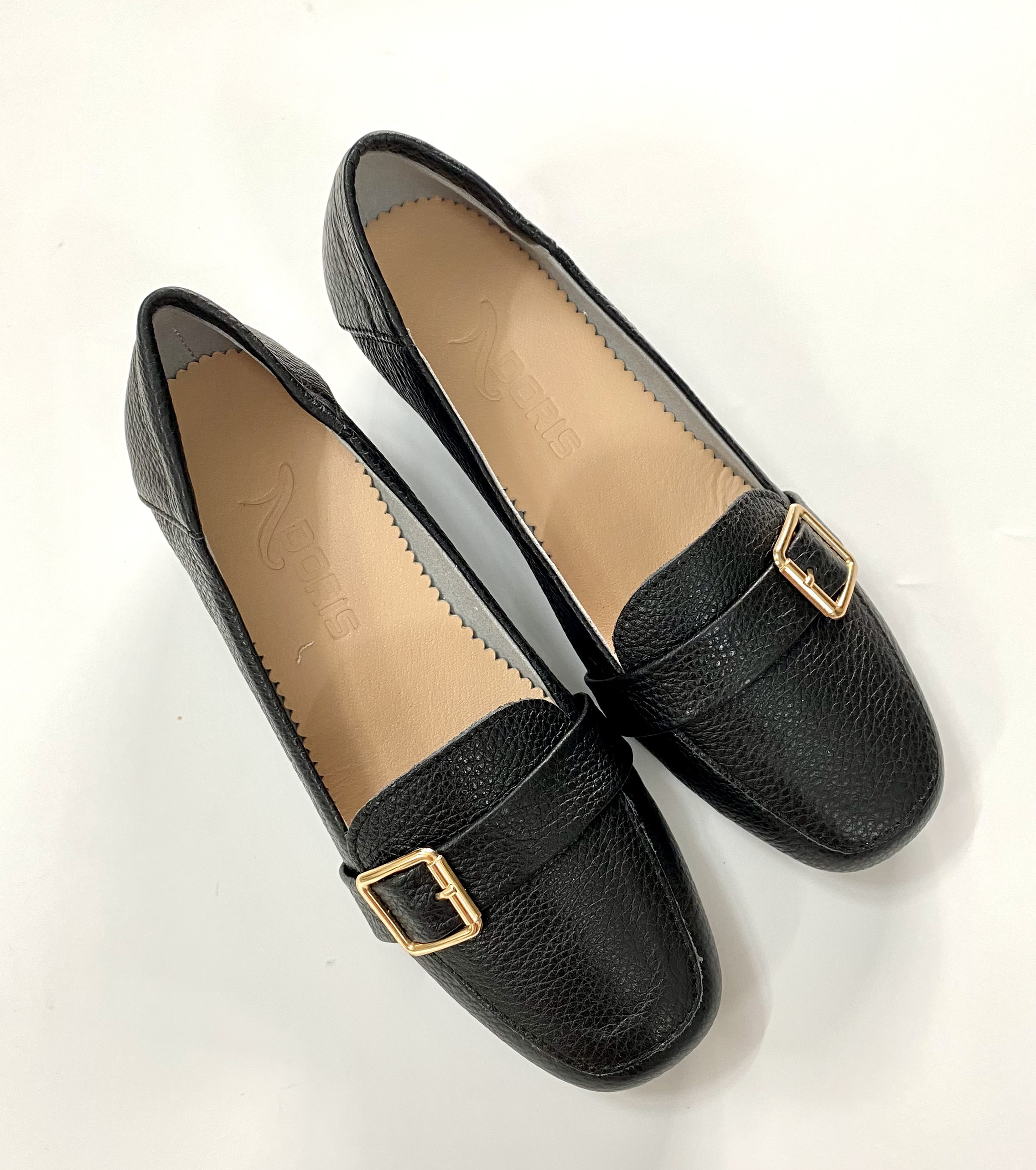 Giày đế xuồng da thật 3cm DN0307 - SIZE CHUẨN- CÓ BẢO HÀNH