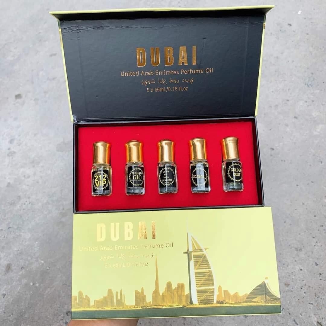 SET 5 CHAI TINH DẦU NƯỚC HOA DUBAI CỰC THƠM