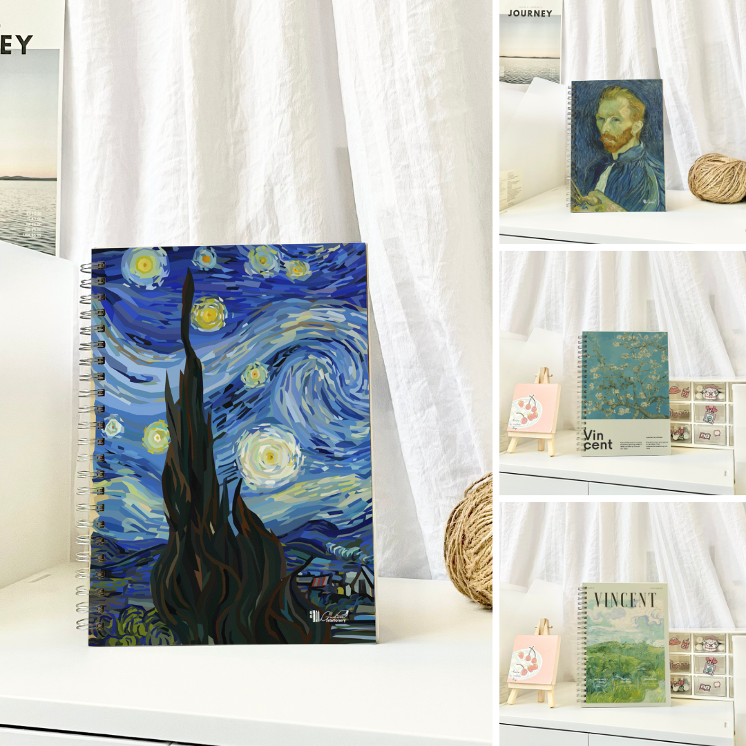 Sổ tay cỡ A5 Vangogh 120 trang_Guden Stationery