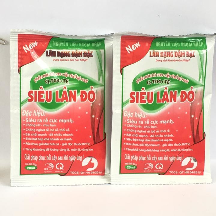 [GIAO HÀNG 2 GIỜ] Siêu lân đỏ cho hoa gói 20ml, dung dịch siêu lân dạng đậm đặc