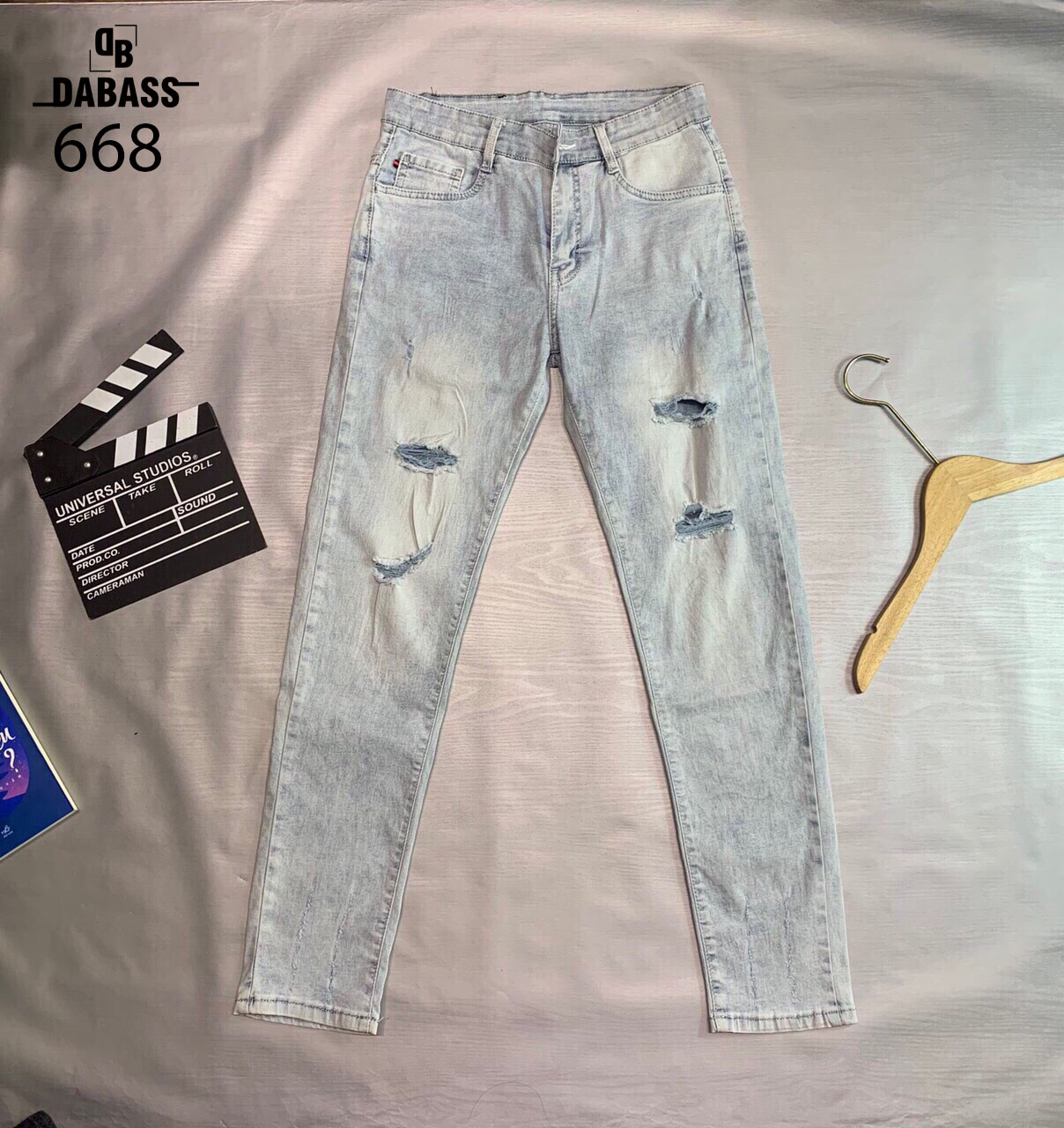 [HCM]Quần Jean Nam Quần Bò Nam Rách Cá Tính Phong Cách Chất Jean Co Dãn Vô Cùng Thoải Mái Khi Mặc Hàng Y Hình