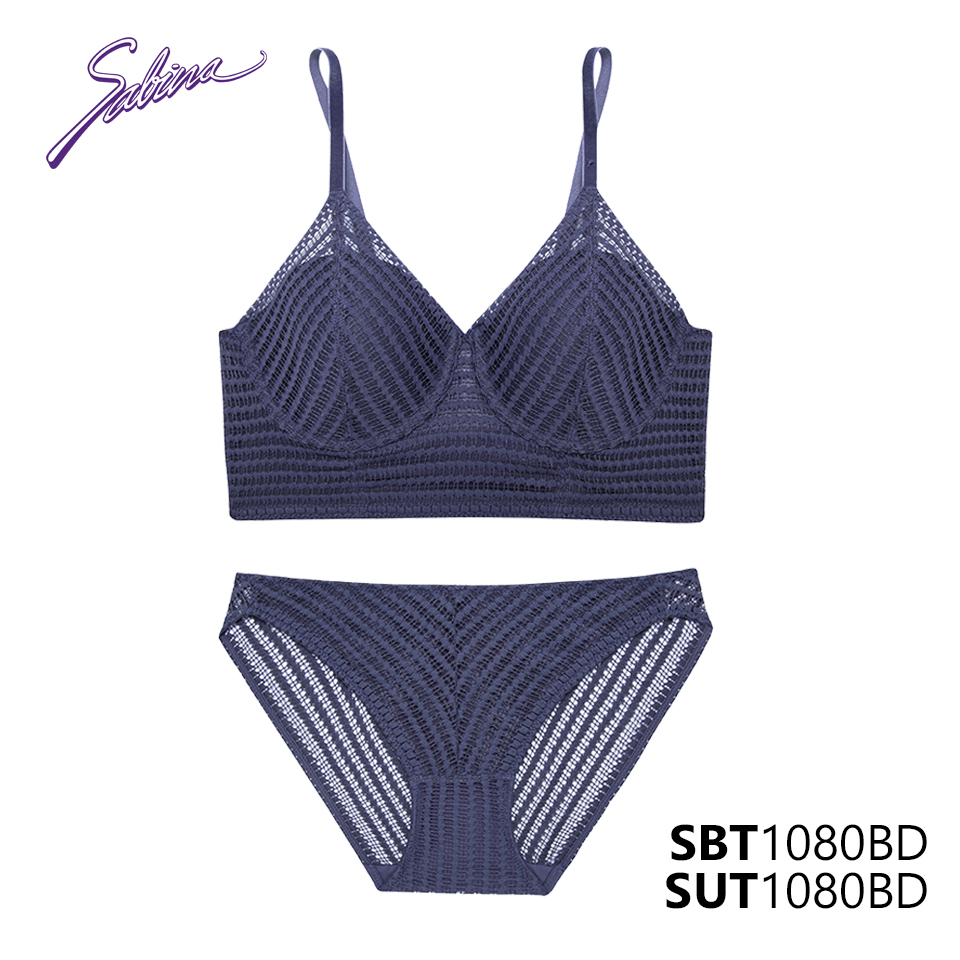 [SALE XẢ HÀNG 23/8- 31/8] Combo Áo Lót Mút Mỏng Kèm Miếng Mút Rời Màu Xanh dương và Quần Đồng Bộ Fashion Maggie Mae By Sabina SBT1080BD+SUT1080BD